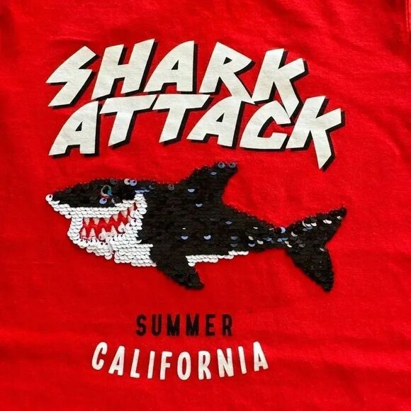 Vienna/ Shark Attack Sequence Reversible Soft Play Boys Short Sleeves T-Shirt S - Picture 11 of 15